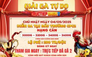 [Thông Báo] Giải Đấu 4 Con Gà Tự Do Vô Địch Cup Tại CPC2 Ngày 4/5/2025